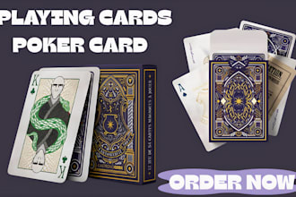 design playing card game 52 playing card board game card box rule book uno card
