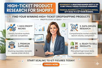 research high ticket products high ticket dropshipping store for your shopify