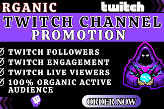 do twitch channel promotion to increase live viewers and active audience