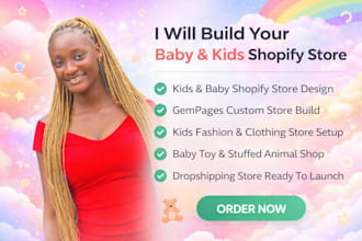 baby shopify store kids shopify store, children clothing store and baby toy shop