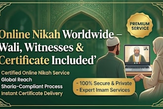 perform online nikah as an imam and divorce consultation