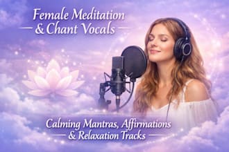 sing calming meditation mantras, yoga, relaxing affirmations, chant voiceovers