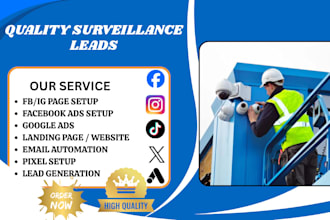 residential and commercial security company leads cctv leads surveillance leads