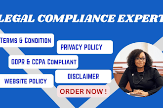 draft professional gdpr compliant terms and conditions and privacy policy
