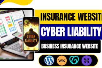 design insurance website cyber liability business insurance website