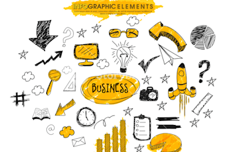 draw pencil sketch, sketchnotes, doodle infographic and hand draw art
