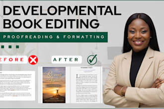 book proofreading, developmental book editing, KDP formatting, book editor