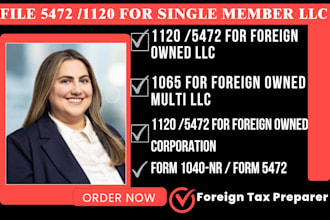 file form 5472, 1120, 1040nr, 1065 to irs for foreign owned US llc