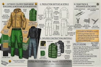 design active wear fitness set sportswear t shirt design and clothing tech pack