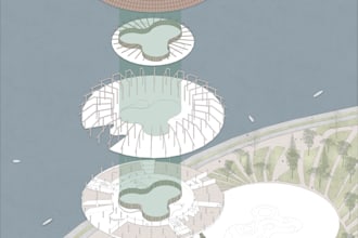 create architectural axonometric and concept diagrams
