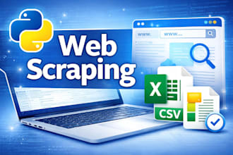 scrape website data into excel CSV or json