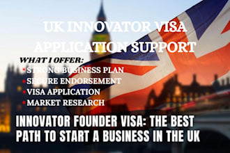 help secure innovator visa endorsing body and write innovative business plan