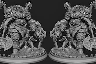 zbrush sculpt detailed 3d miniature model tabletop wargame figurine 3d printing