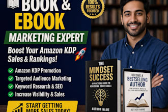 promote your book and ebook for amazon KDP sales and ranking