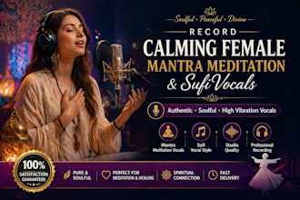record calming female mantra meditation and sufi vocals