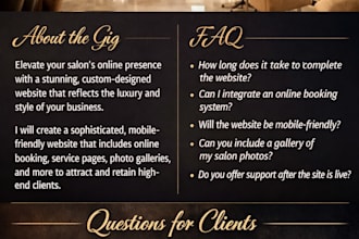 design a stylish and modern hair salon website
