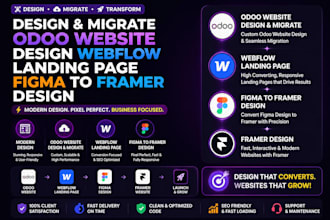 design migrate odoo website design webflow landing page figma to framer design