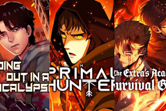 webtoon cover design, webcomic, light novel, comic book cover, comic cover art