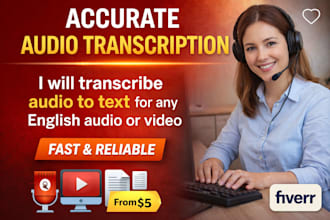transcribe audio to text for any audio or video