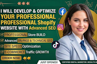 optimize your shopify SEO and develop a professional shopify website