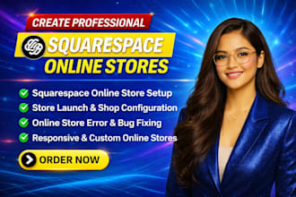 squarespace online store, store launch,shop setup store setup expert error fix