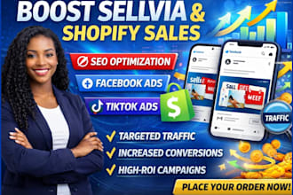 boost sellvia sales, sellvia marketing,shopify promotion SEO facebook tiktok ads