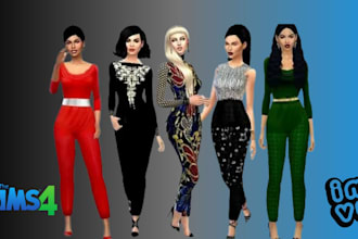 create custom imvu 3d models, clothes, sims 4 cc and accessories
