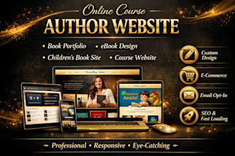 do online course author website, book portfolio, ebook, children book website