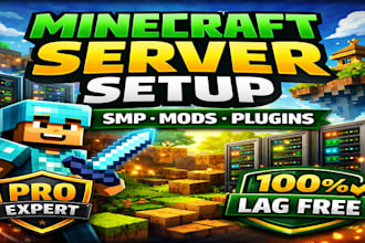 build your dream minecraft server smp, mini game, mod and custom plugin