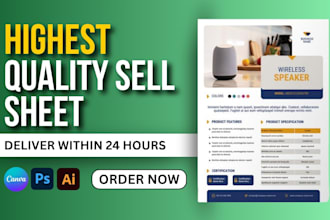 design sell sheet sales sheet product catalog brochure flyer price list magazine