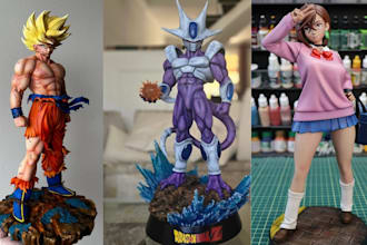 3d print and paint anime figure miniature warhammer resin printing stl painting