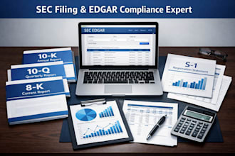 prepare and file sec reports 10k 10q 8k s1 with edgar compliance
