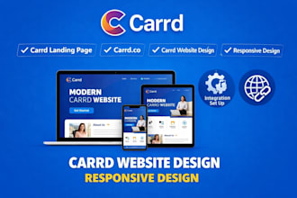 carrd website design, redesign carrd website and  carrd landing page