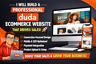 build a professional duda ecommerce website that drives sales