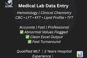 do accurate medical lab data entry