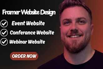 design a framer website for conferences webinar events wedding seminar festival