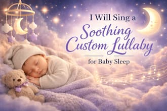 sing a soothing custom lullaby for baby sleep, bedtime songs, nursery rhymes