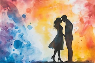 make watercolor illustration and watercolor art