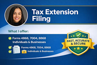 e file tax extension forms 4868, 7004, 8868 for individuals and businesses
