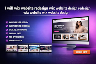 design, redesign and optimize your wix website
