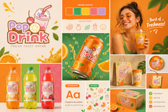 design brand identity, brand guidelines visual identity kit, brand logo design