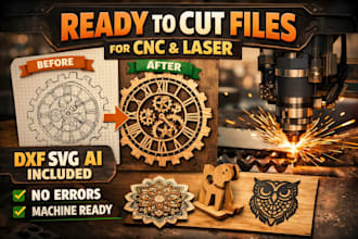 create precise cnc and laser cutting files for wood, acrylic, metal