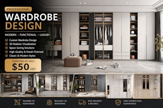 design a modern and functional wardrobe