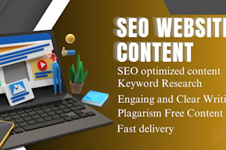 write SEO website content copywriting, blog post and high converting web copy