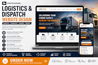 design logistics wordpress website dispatch website transport courier website
