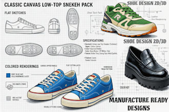 shoe tech pack sneaker tech pack footwear design leather shoe manufacturing