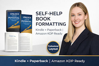 format your selfhelp or nonfiction book for kindle and paperback
