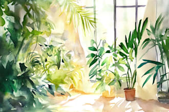 make watercolor illustration and watercolor art