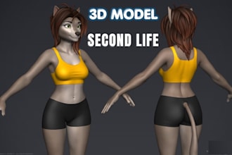 design high quality second life avatar 3d garment cloth mesh and vrchat rigging