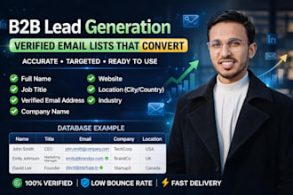 provide targeted email list and b2b lead generation services